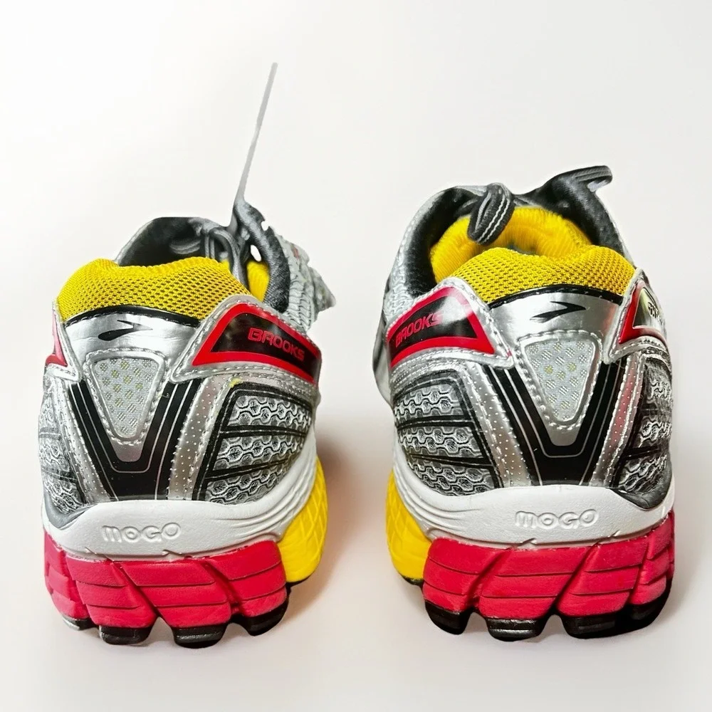 Brooks Ghost 6 Running Men's Shoes Silver Red Yellow White Size 9 2E (Wide) - Picture 8 of 11